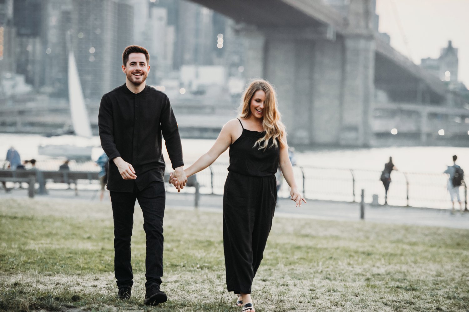  images by feliciathephotographer.com | destination wedding photographer | new york city | brooklyn bridge | proposal | engagement | whimsical | romantic | true love | she said yes | casual | hand in hand | 