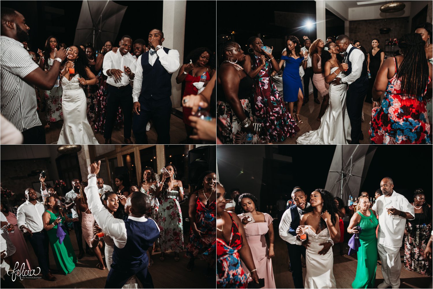   images by feliciathephotographer.com | destination wedding photographer | st lucia | l&s travel | the Royalton | reception | details | dance floor | party | family | laughter | joy | bride and groom |