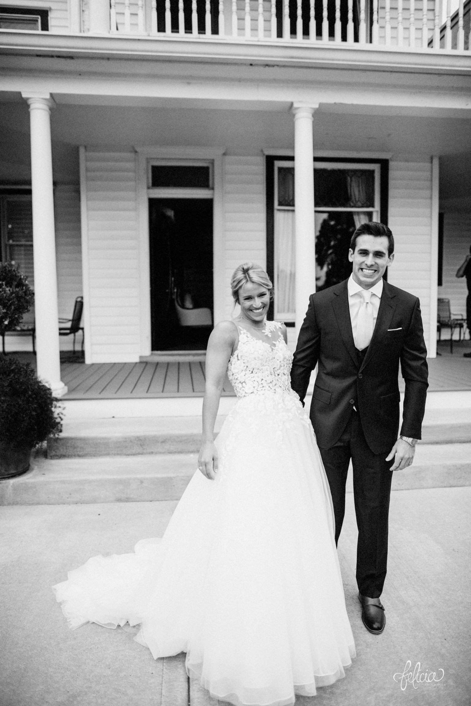 images by feliciathephotographer.com | destination wedding photographer | kansas city | eighteen ninety | classic | first look | pre ceremony | floral lace backed dress | bridal extraordinaire | pronovias | J. H. & sons clothier | navy suit | true love | black and white | 