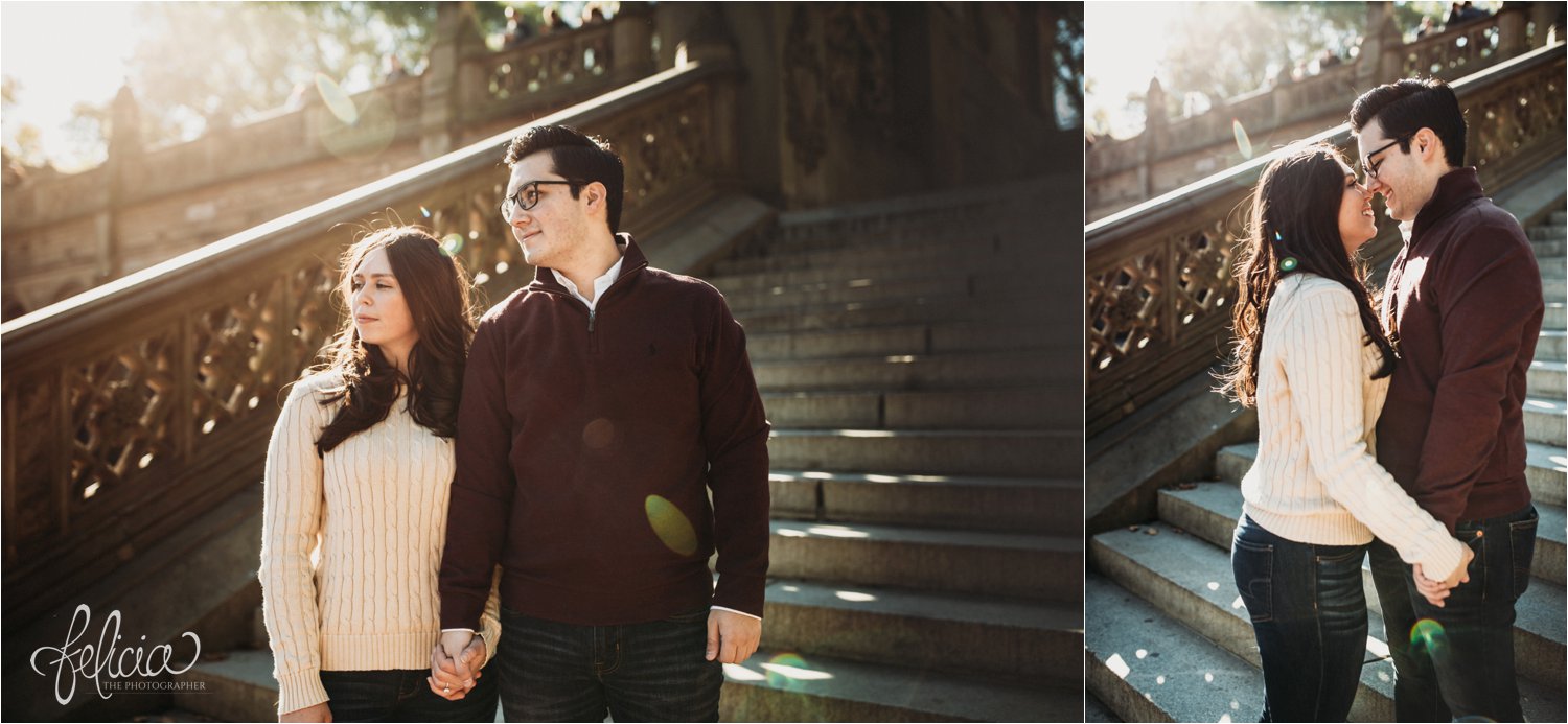 images by feliciathephotographer.com | destination wedding photographer | engagement | new york city | central park | downtown | urban | casual | classic | romantic | preppy | autumn | fall leaves | diamond ring | cuddles | natural lighting | 