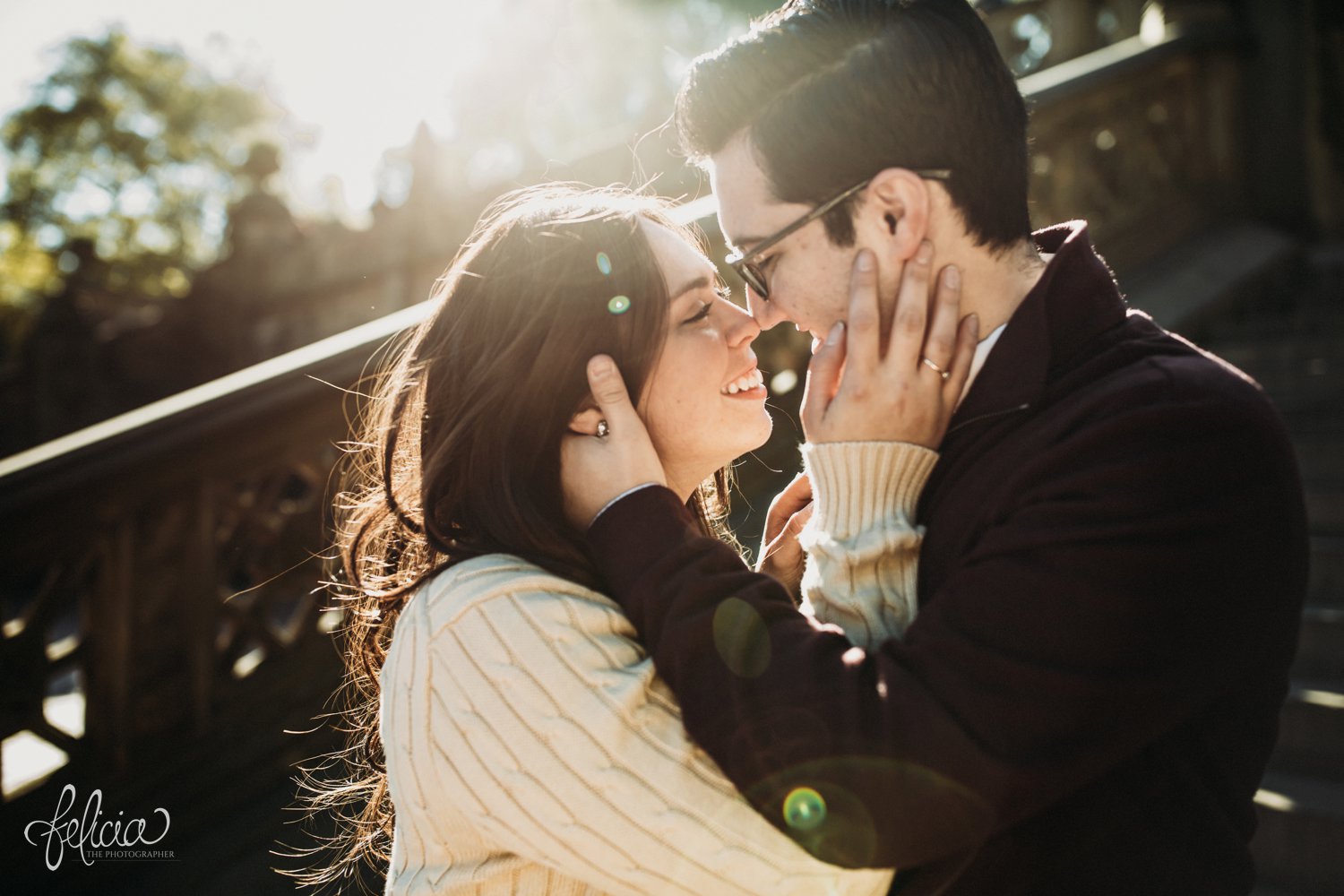 images by feliciathephotographer.com | destination wedding photographer | engagement | new york city | central park | downtown | urban | casual | classic | romantic | preppy | autumn | fall leaves | diamond ring | cuddles | natural lighting | 