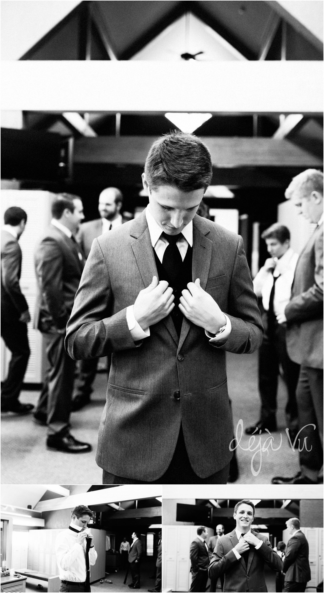 Shadow Glen Country Club Wedding | groom getting ready black and white | Images by: www.feliciathephotographer.com
