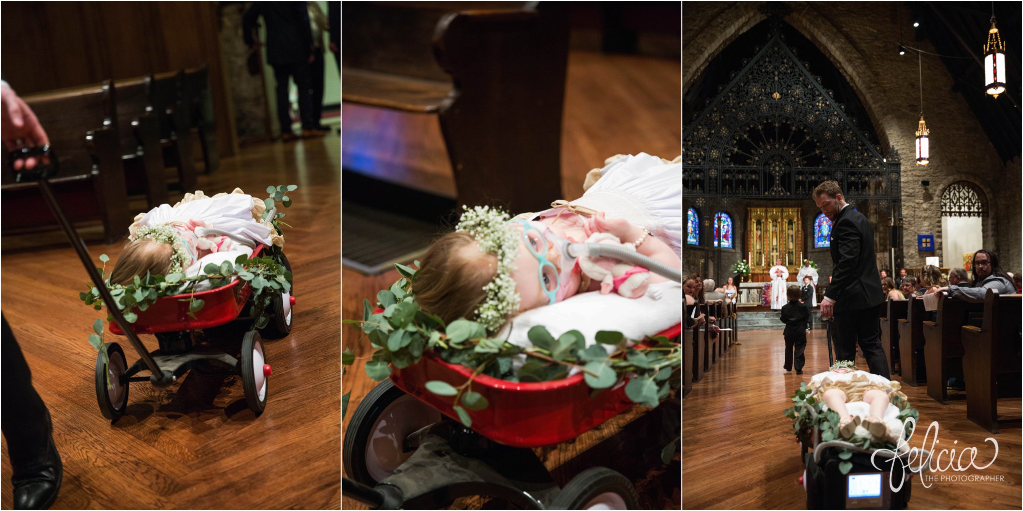 Grace and Holy Trinity Cathedral Wedding Photos | Flower Girl | Kansas City | Images by www.feliciathephotographer.com