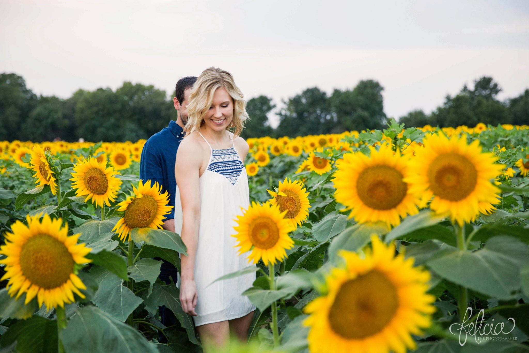 Sunrise Engagement Photos | Felicia The Photographer | Sunflower field | Walking