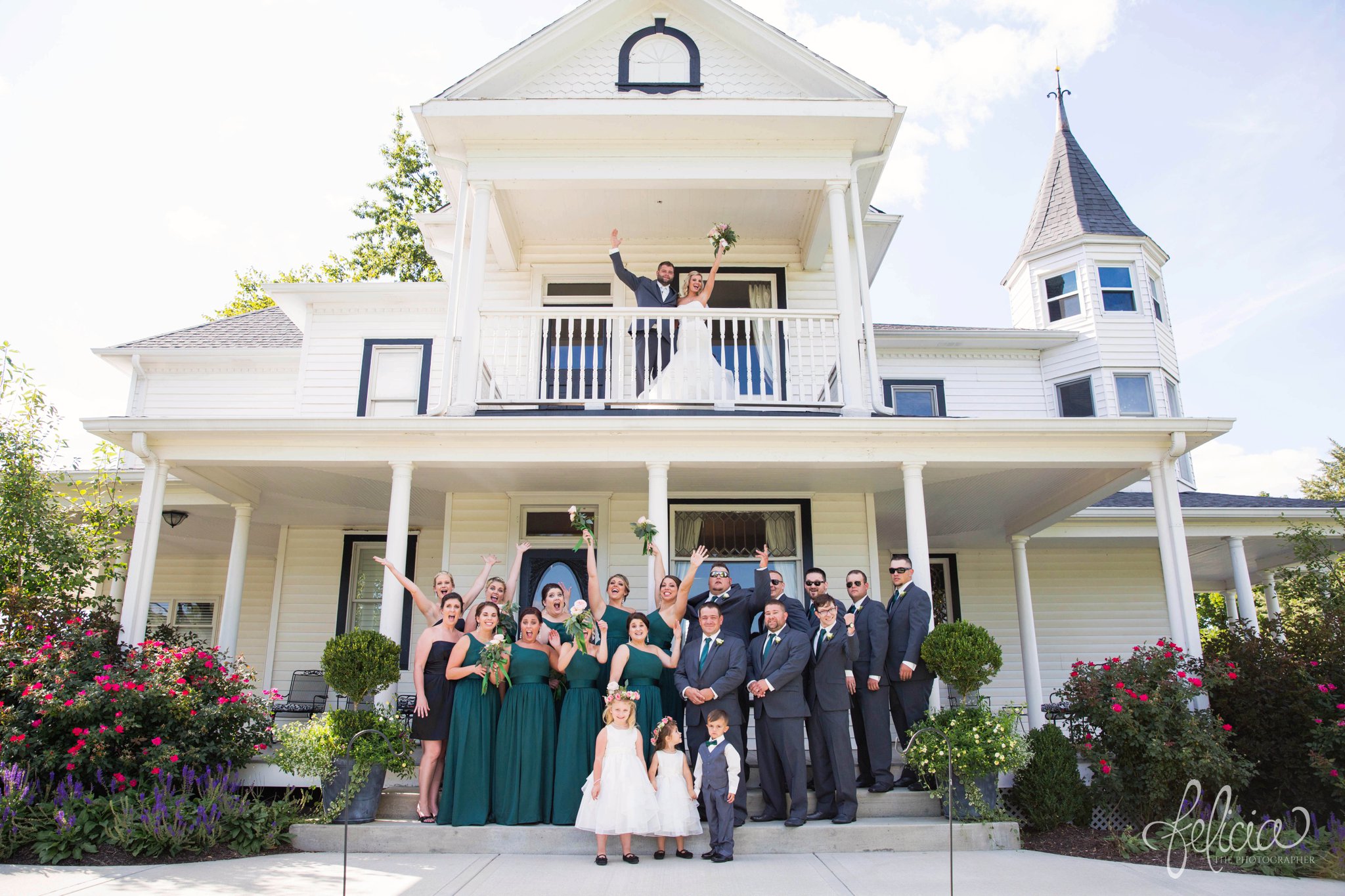 Bridal Party | White Farmhouse | Victorian House | Eighteen Ninety | Kansas City Wedding Venue | Felicia The Photographer