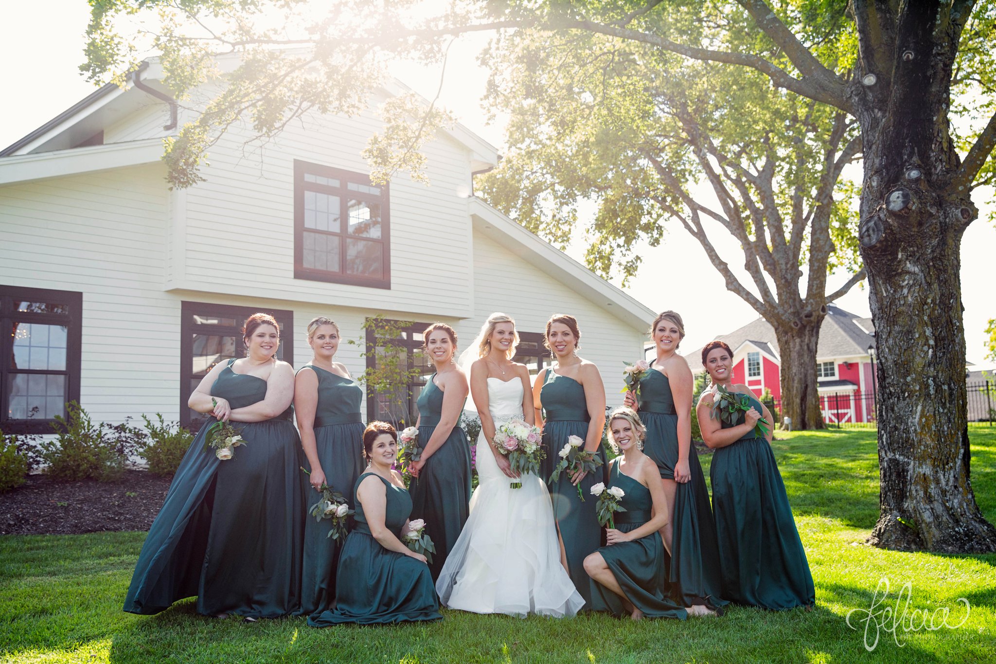 Bridesmaids | Fun Shots | Sassy | White Farmhouse | Victorian House | Eighteen Ninety | Kansas City Wedding Venue | Felicia The Photographer