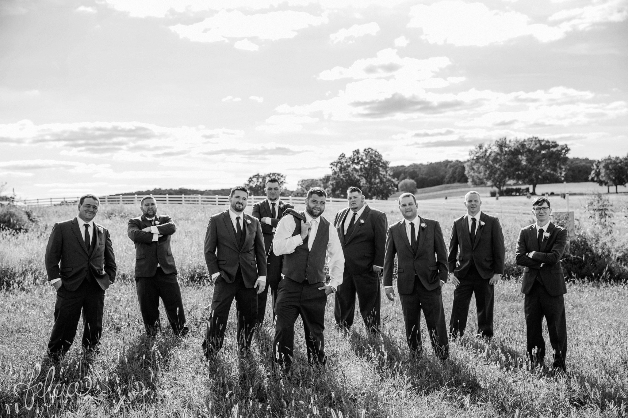 Dapper Groomsmen | Field | Eighteen Ninety | Kansas City Wedding Venue | Felicia The Photographer