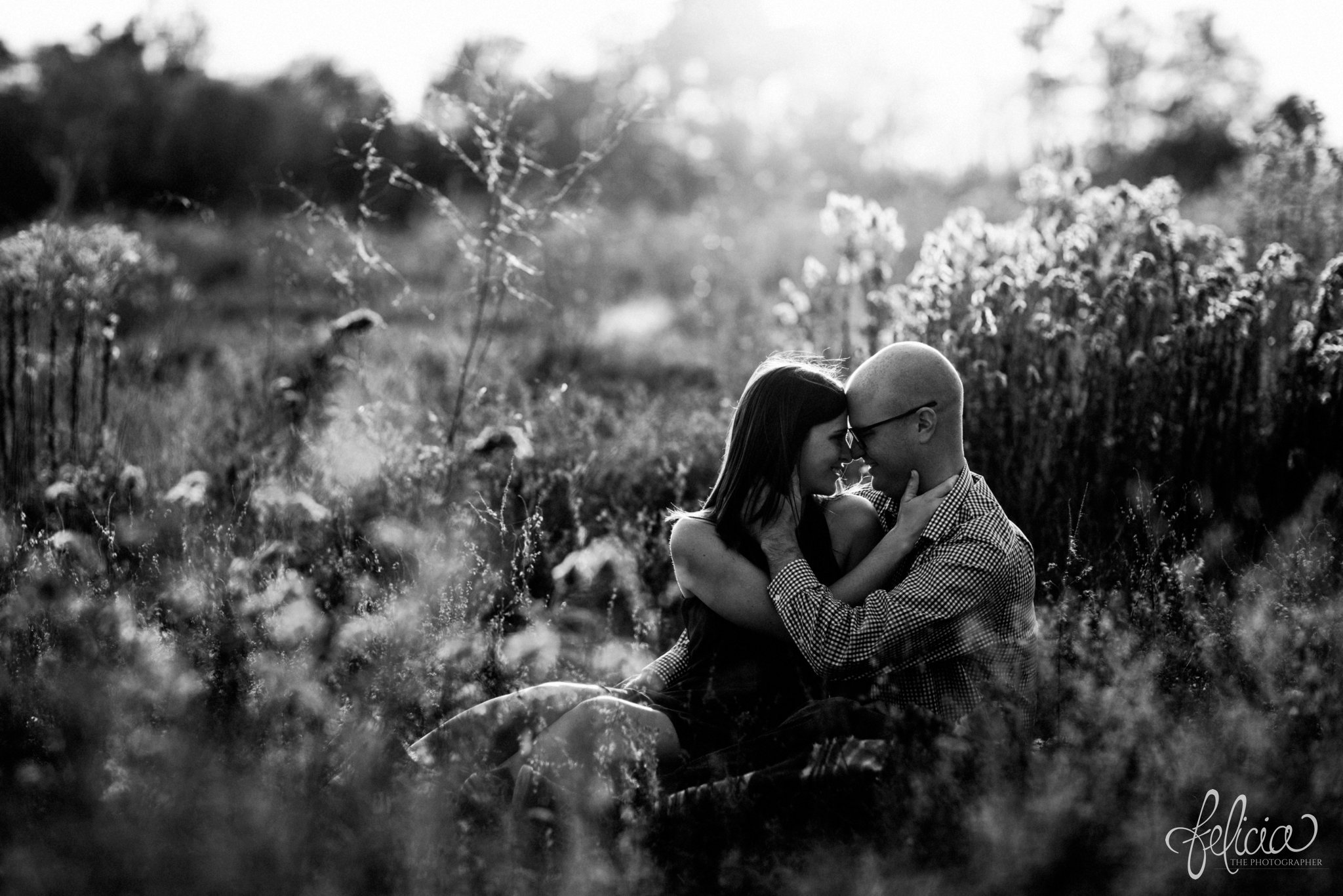 Natural Engagement Photos at Golden Hour // Kansas City