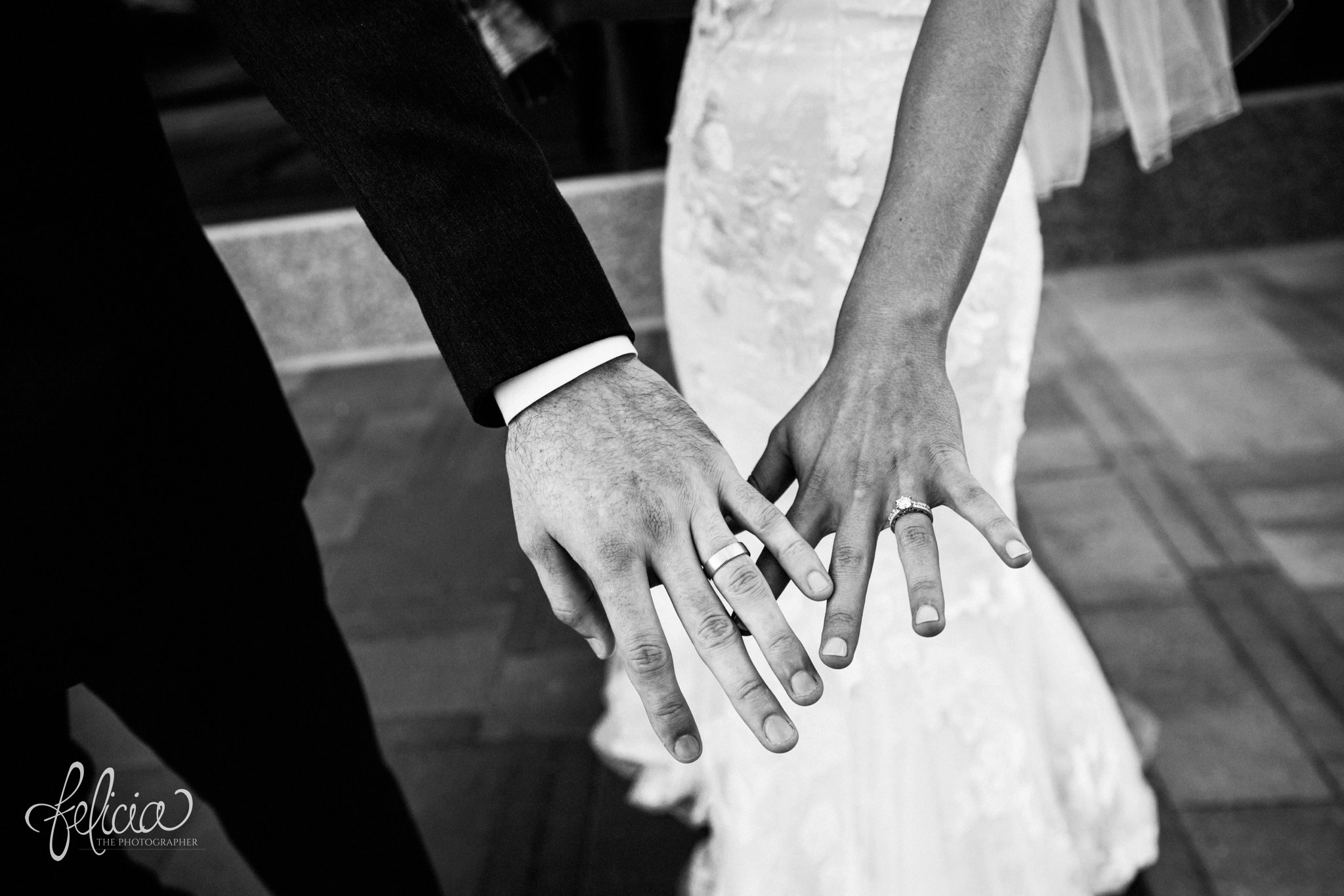 images by feliciathephotographer.com | wedding photographer | kansas city | details | black and white | shane co | rings | 