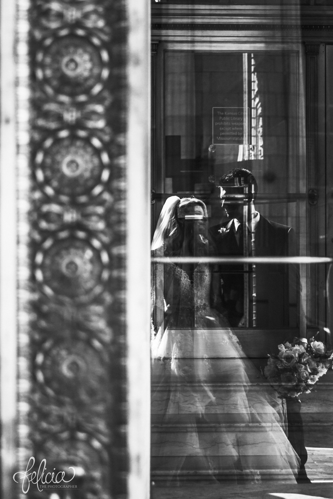 images by feliciathephotographer.com | wedding photographer | kansas city | redemptorist | classic | portrait | black and white | reflection | abstract | details | lace dress | bride and groom | romantic | modern | 